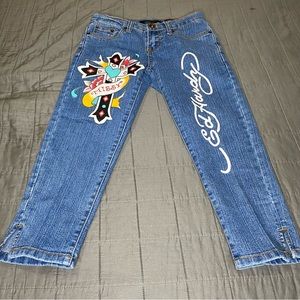 Ed hardy by christian audigier missy tattoo jeans size 3/4